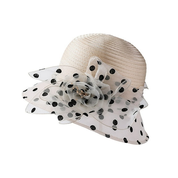 LUOGENLI Hats Mens Hats And Caps Cool Design Womens Dress Hat Wide Leaf Flower Bridal Shower Hat Sun Hats Beach Hat Winter Hats for Men Bulk Winter Hats for Men Xxl Beige One Size