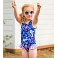 thumbnail image 2 of Millie Loves Lily Female Navy Sea Octopus Ruffle-Accent Swimsuit One-piece UPF 50, Sizes 2-10, 2 of 6