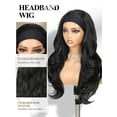 thumbnail image 3 of Yanonmyfd  Curly Headband Wig Layered Headband Wigs for Black Women TALOS Long Wavy Natural Black Curly Synthetic Half Wig, 3 of 16