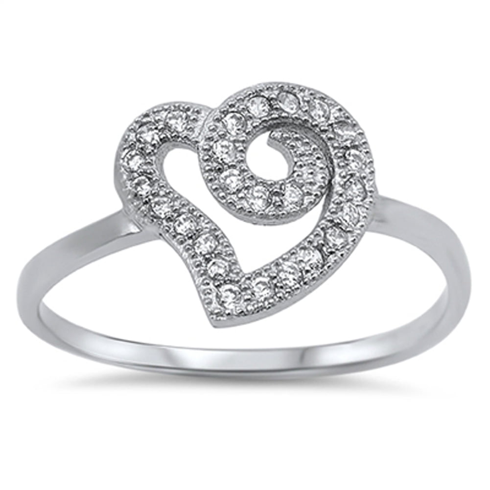 New Style Cz Infinity  .925 Sterling Silver Ring Sizes 4-11