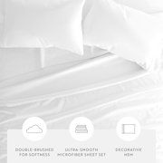 8-Piece Bedding Bundle with Comforter Set, Bed Sheets & Bed Skirt in Gray Ultra Soft Microfiber for Twin Size Beds