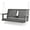 Deep Gray, variant on Innovaze 4.5 FT Poly Lumber Porch Swing for 2 Person, High Back & Deep Seat Comfort, Foldable Cup Holders, Stainless Steel Hardware, White