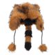 thumbnail image 1 of Gorro de mapache de peluche con protector de orejas, cálido gorro para adultos, gorro de mapache peludo, divertido disfraz de animal para clima frío, para hombres y mujeres, 1 of 8