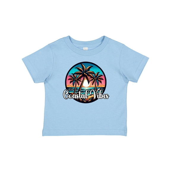 Inktastic Tropical Vacation Coastal Vibes Quote Girls Baby T-Shirt
