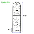 thumbnail image 6 of MAYEERTY 2 Pack Metal Garden Trellis 71 x 19.7 Inch Rustproof Climbing Plants Support Bird Deco Black Outdoor Flower, 6 of 6