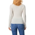 thumbnail image 5 of Women Bottoming Sweater Knitted Shirt Long Sleeve Casual Shirt Solid Color Crop Tops Basic Tee Thermal Underwear, 5 of 6