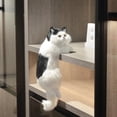 thumbnail image 1 of SharkTRUE FurNest Simulation Plush Cat Statue Hanging Handicrafts Cat Crafts Sculptures, 1 of 8