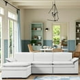 thumbnail image 3 of Gewnee Combination Sofa With Movable Footstool and Movable Footrest, Suitable For Living, Office Area and Reception Room., 3 of 17