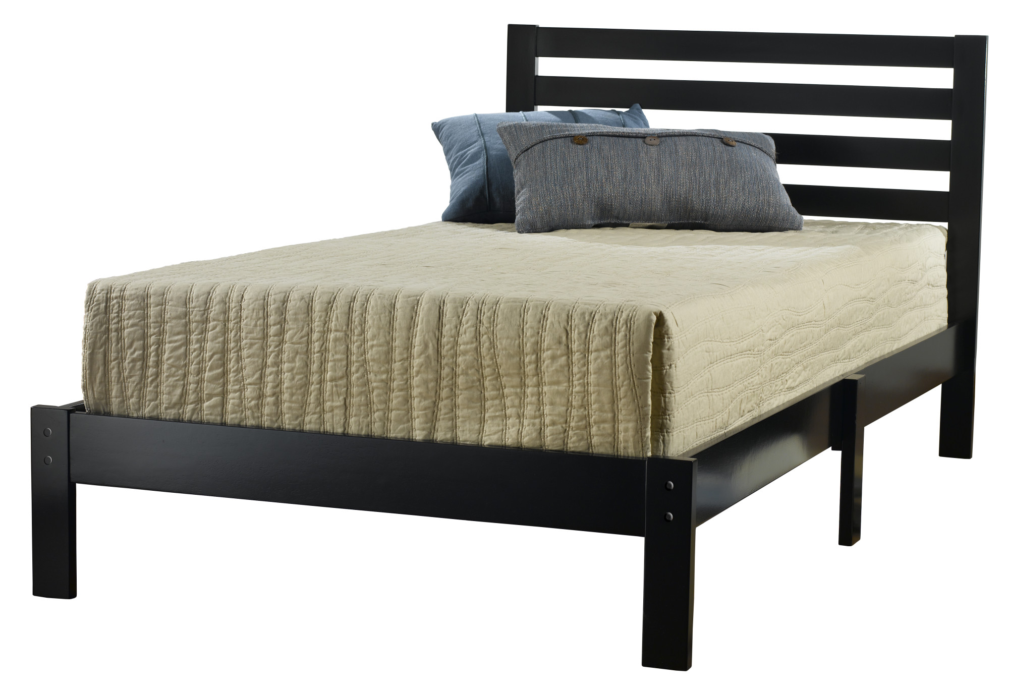 Hillsdale Furniture Aiden Low Profile Ladder Back Wood Platform Twin Bed, Black - image 3 of 6