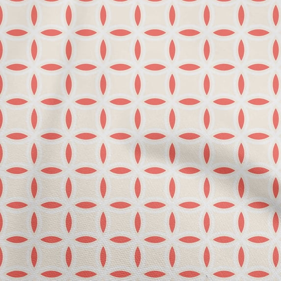 oneOone Cotton Flex Pink Fabric Geometric Sewing Fabric By The Yard Printed Diy Clothing Sewing Supplies 40 Inch Wide