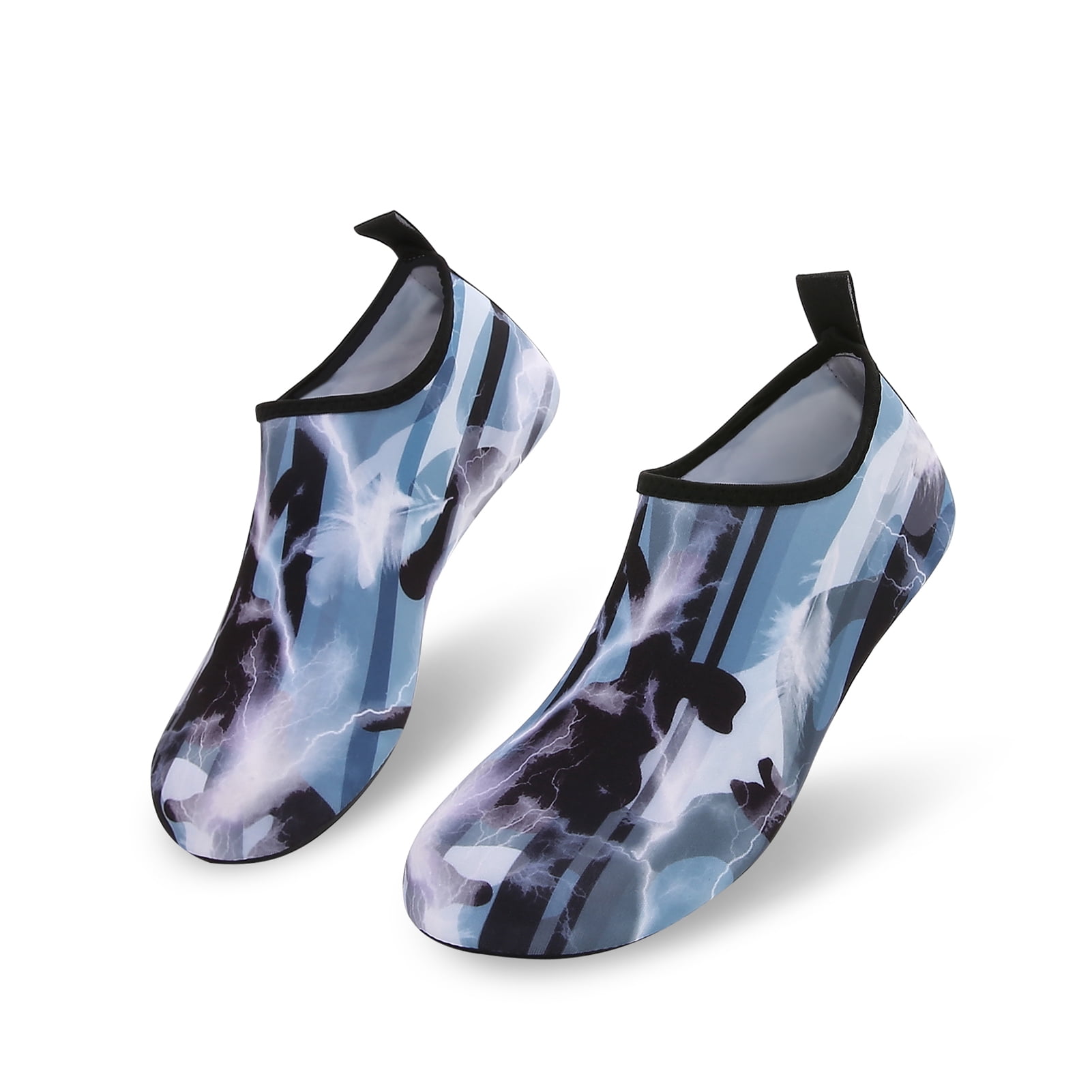 Men and Women a Slip On Barefoot Quick-Dry Beach Aqua Yoga Water Shoes (Thunder/Black, 11.5-12.5 Men)