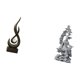 thumbnail image 5 of Escultura abstracta de resina con forma de llama y figura de Guan Yin. Artesanía budista moderna para sala de estar, oficina, dormitorio, escritorio o, 5 of 8