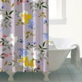 thumbnail image 5 of Waterproof Pioneer Shower Curtain 84x72 Inch Polyester Unique Colorful Floral Shower Curtain for Bathroom Hotel Home Decor with 12 Plastic Hooks, 5 of 5