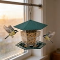thumbnail image 4 of Mesh Tube Bird Feeders,Wild Bird Feeder for Sunflower s or Mealworm,Large Tray Weatherproof Roof for Outdoors Hanging Plastic, 4 of 4