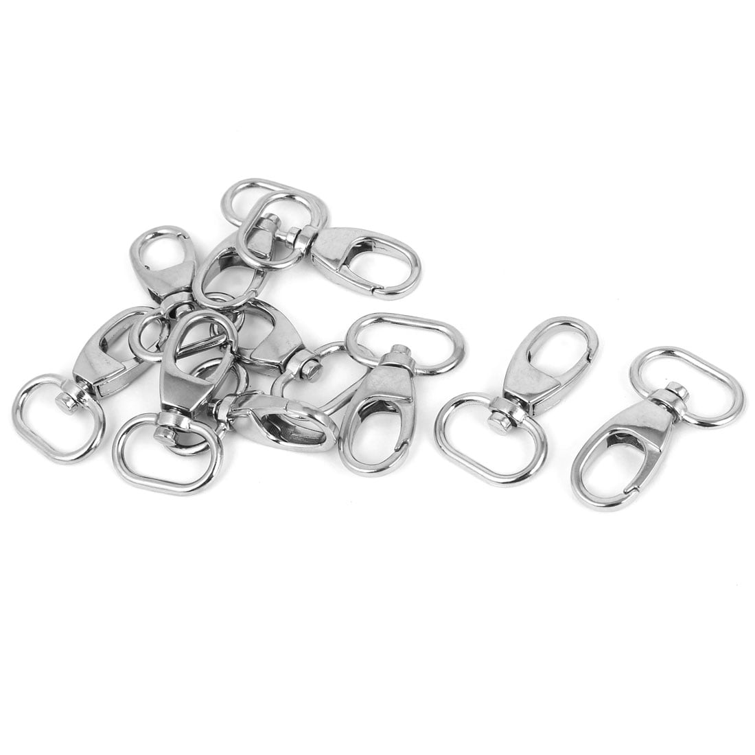 O-RING ~ 42mm Long Hooks Key Ring Chain SILVER Stainless Steel CARABINER CLIPS 
