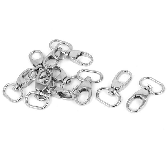 Metal D Ring End Swivel Clasps Trigger Clips Keyring Snap Hooks 10PCS