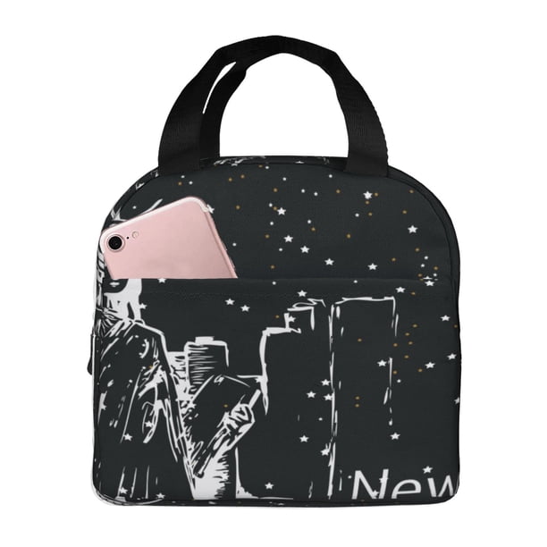 Easygdp New York City1 Bolsa Térmica Premium - Tela Oxford Impermeable, Gran Capacidad, Bolsillo Frontal, Unisex para Trabajo, Escuela, Actividades al Aire Libre y Picnics