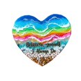 thumbnail image 2 of Clearance Decorative Stones under $5,Glass Heart Natural Ornament Sea Fused Handmade Ornament Cute Beach Glass Hug Heart Shaped For Women, 2 of 6