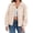 Apricot, variant on Womens Oversized Leather Bomber Jackets Cap Sleeve Zip Up Motorcycle Coats with Pockets