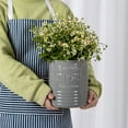 thumbnail image 4 of DOWAN 7.2*6.2in Ceramic Utensil Holder with Protection Crock Mat, Large Porcelain Utensil Crock for Kitchen Countertop, Round Utensil Organizer for Spatula, Grey, 4 of 6