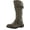 Khaki, variant on Lucky Top Fay-42K Children Girl's Classical Block Heel Buckle Knee High Riding Boots