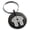 Black, variant on Stainless Steel Letter T Initial 3D Cube Box Monogram Engraved Small Medallion Circle Charm Keychain Keyring