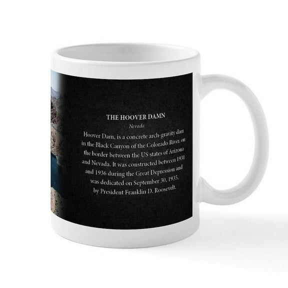 CafePress - Hoover Dam Historical Mug Mug - 11 oz Ceramic Mug - Novelty Coffee Tea Cup