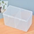 thumbnail image 6 of opvise Nail Art Storage Box Translucent Multi-fuction Plastic 2 Grids Storage Case for Nail Art Shop Translucent, 6 of 8