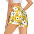 thumbnail image 3 of Disketp Lilies Flowers Print Women's Shorts Workout Shorts for Athletic Gym Running Shorts with Phone Pockets X-Large, 3 of 8
