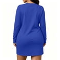 thumbnail image 5 of CAZOFW Nightgowns for Women Plus Size，Long Sleeve Casual Nightgown Soft Loungewear Sizes L-5XL, 5 of 6