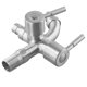 thumbnail image 3 of G1/2 304 Stainless Steel Double Tap Seal Tape Multifunctional Two Way Tap 2*handles For Bathroom Kitchen Faucets, 3 of 10