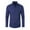 Navy, variant on WTXUE Button-Up Shirts Long Sleeve, Notch Neck Shirts for Men Non Ironing Elastic Shirt Lapel Button Shirt Solid | Workwear for Men Blue L
