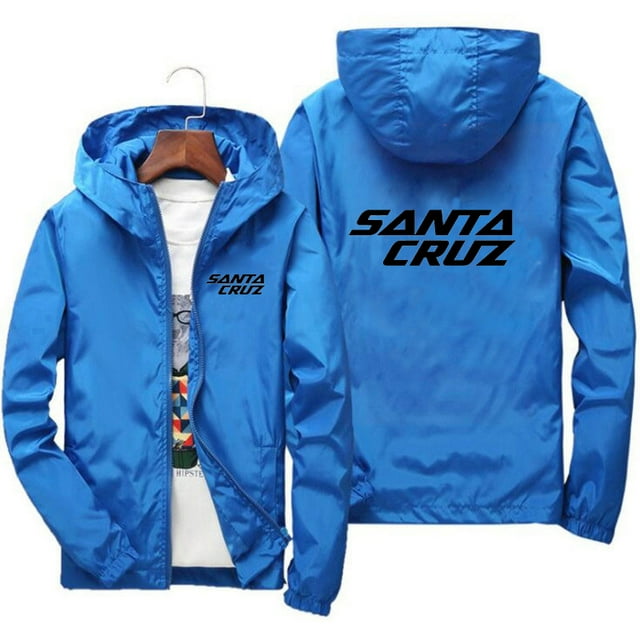 Men's Jacket Spring and Autumn Fashion Santa Cruz Print Slim Top Casual Baseball Pilot Zip 2024