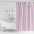 thumbnail image 4 of Extra Long Shower Curtain 72x96 Inch, Pink White Stripe Shower Curtain Waterproof Bathroom Decor Modern Minimalist Geometric Striped Fabric Bath Curtain Set Accessories with Hooks, 4 of 6