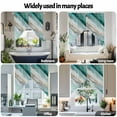 thumbnail image 6 of Abstract Marble Swag Curtain Valance for Windows, Texture Cyan Brown Gradient Waves Window Treatments Short Swag Topper for Kitchen Windows Bathroom Bedroom, 36"x63", 6 of 8