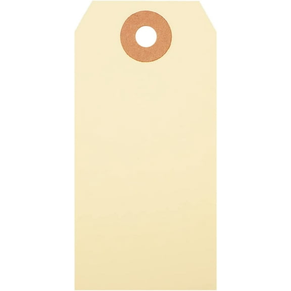 MACO Manila Plain Shipping Tags, 3-3-3/4 x 1-7/8 Inches, 1000 Per Box (11-303)