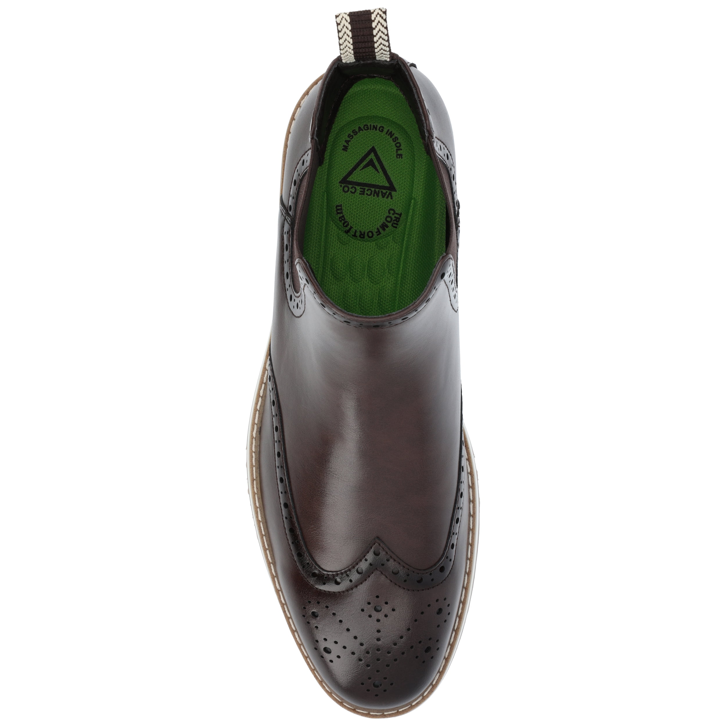Vance Mens Thorpe Wingtip Slip-on Chelsea Boot