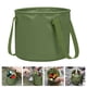 thumbnail image 2 of Cubo de agua plegable, cubo de pesca portátil, contenedor de agua para acampar (verde militar), 2 of 7