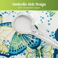 thumbnail image 2 of Outdoor Tablecloth with Umbrella Hole and Zipper, Spring/Summer Waterproof Table Cover for Picnic/BBQ/Garden(60" Round,Green Butterfly), 2 of 5