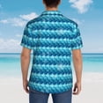 thumbnail image 3 of Lsque Pearlescent Scales pattern Hawaiian Shirt for Men, Unisex Summer Beach Casual Short Sleeve Button Down Shirts-Large, 3 of 9