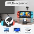 thumbnail image 2 of TV Dock Station Compatible With Nintendo Switch/OLED - 4K HDMI, USB-C, USB 3.0 Port, LED Atmosphere Light, Holds 4 Game Slots, Replacement Charging Dock, 2 of 7