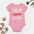 thumbnail image 4 of I Just Did 9 Months on The Inside Baby Bodysuit - Funny Newborn Outfit for Baby Shower Or Gift Pink-style 12months, 4 of 7