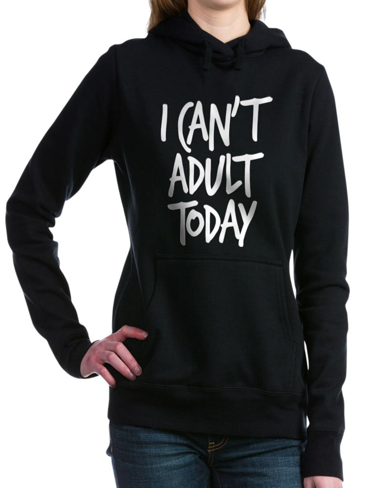 Mens Classic Pullover Hoodie Sweatshirt,I Cant Adult Today Print 