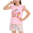 thumbnail image 5 of NAISIBABY Girls Outfit Sets, Cute Graphic Ruffles Sleeveless T-Shirt and Shorts Summer Casual Fashion Clothes 2-Piece (6M-6T), 5 of 6
