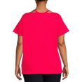 thumbnail image 5 of Terra & Sky Women's Plus Size Cut Out Neck Short Sleeve Top, 5 of 5