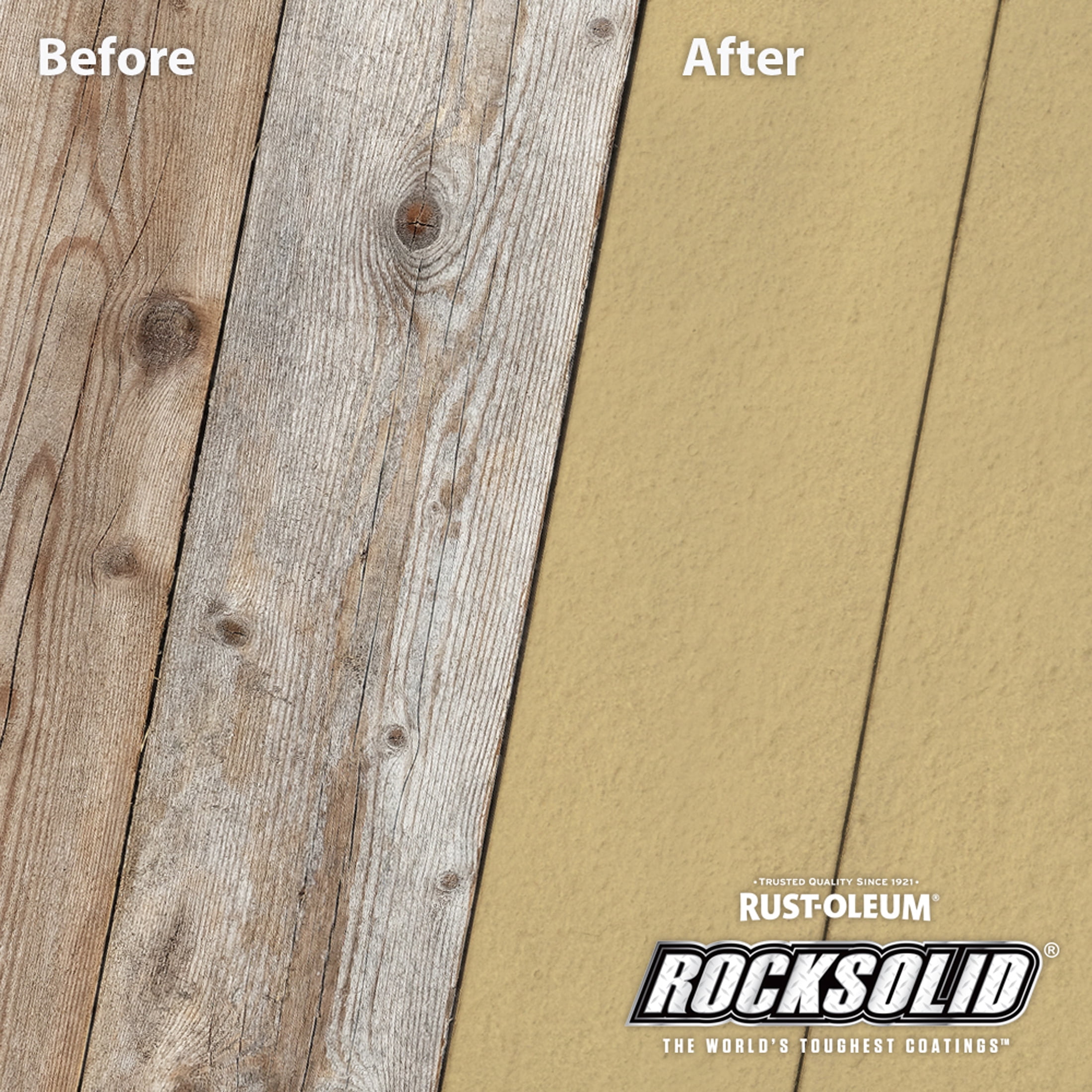 Camel, Rust-Oleum RockSolid 20X Exterior Wood Deck Resurfacer-319366T, Gallon