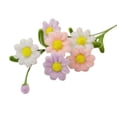 thumbnail image 1 of Flor de limpiapipas hecha a mano con hojas, 6 cabezas, flor artificial preservada, palo de peluche, decoración floral, regalo para aniversario de bodas, día de la madre., 1 of 8