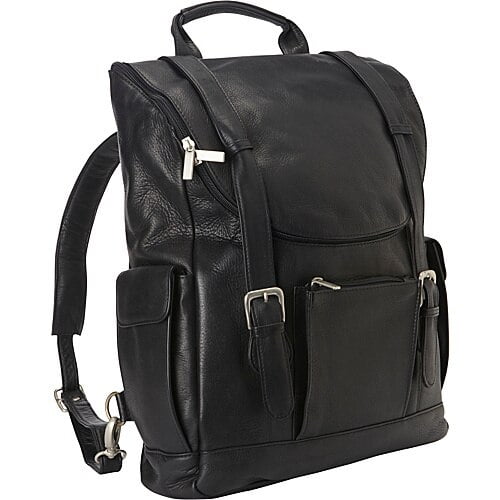 le donne leather classic laptop backpack