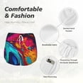 thumbnail image 4 of Balery Colorful Abstract Swirls Pantalones cortos deportivos para mujer con forro y dos bolsillos, elásticos, para entrenamiento, gimnasio, yoga-Large, 4 of 7