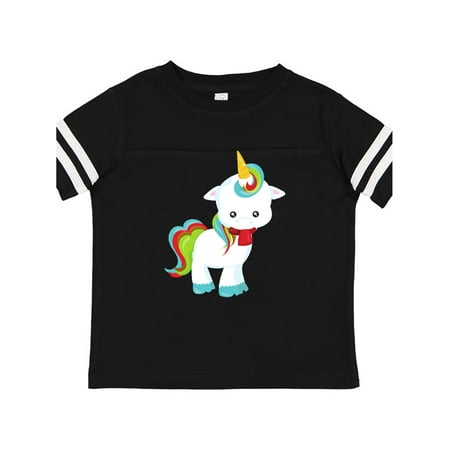 

Inktastic Christmas Unicorn Unicorn With Red Scarf Gift Toddler Boy or Toddler Girl T-Shirt